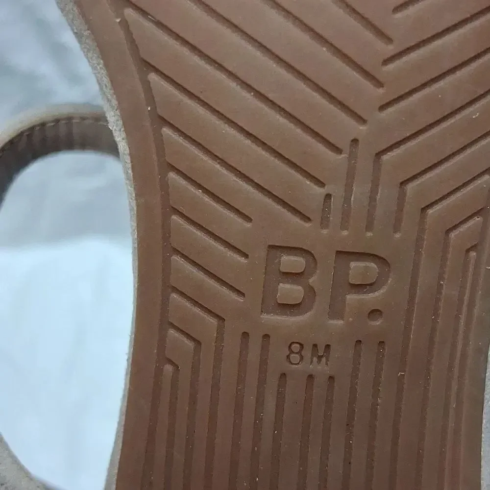 BP. Classic Nude Block Heel Sandals with Ankle Strap Size 8 Preowned